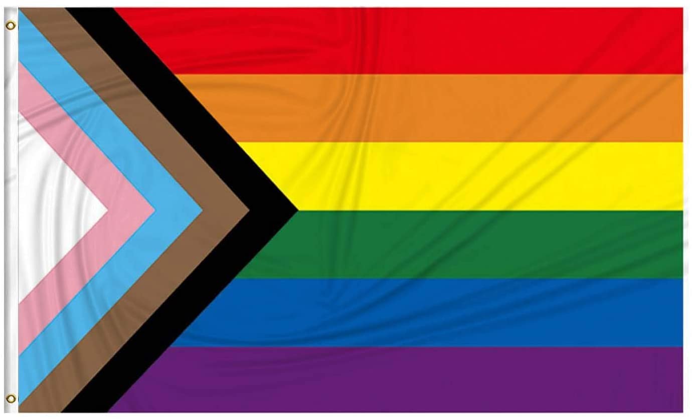 giant gay pride rainbow flag