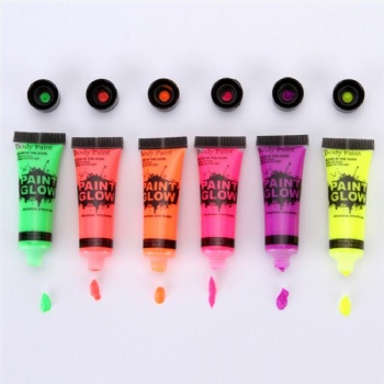 10ml/20ml UV Glow Blacklight Non-Toxic Fluorescent Face Paint for Kids & Adults