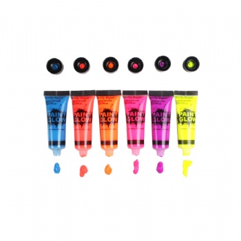 10ml/20ml UV Glow Blacklight Non-Toxic Fluorescent Face Paint for Kids & Adults