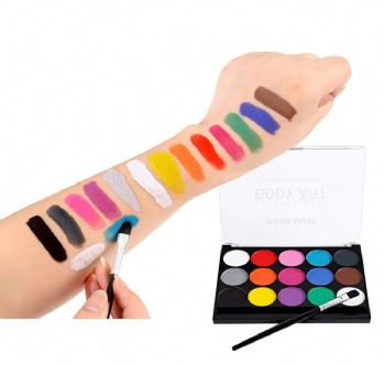 15 color Water Based Halloween Makeup Party Supplies Washable Non-Toxic Face Paints For Kid