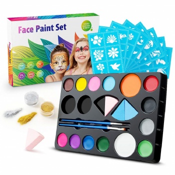 Halloween Face Paint Kit Waterproof Makeup Palette Body Paint Makeup Set for Kids & Adults