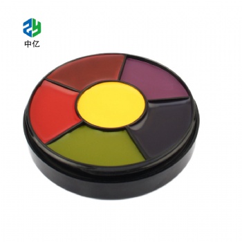 6 Color Bruise Wheel Face Body Oil Paint Theatrical Halloween Makeup Palette for Special Effects