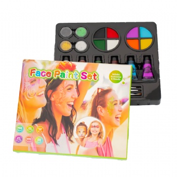 Makeup Halloween Face Paint Kit 16 Colors Water Based Body Palette For Child & Adult