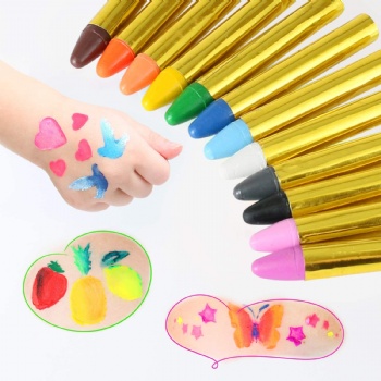 Best Price Nontoxic Neon Color Halloween Kids Face Paint Crayon Stick Pen