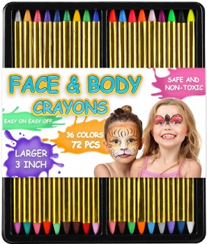 Best Price Nontoxic Neon Color Halloween Kids Face Paint Crayon Stick Pen