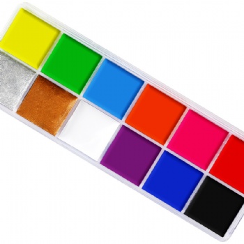 12 Color Fluorescent Face Paint Palette